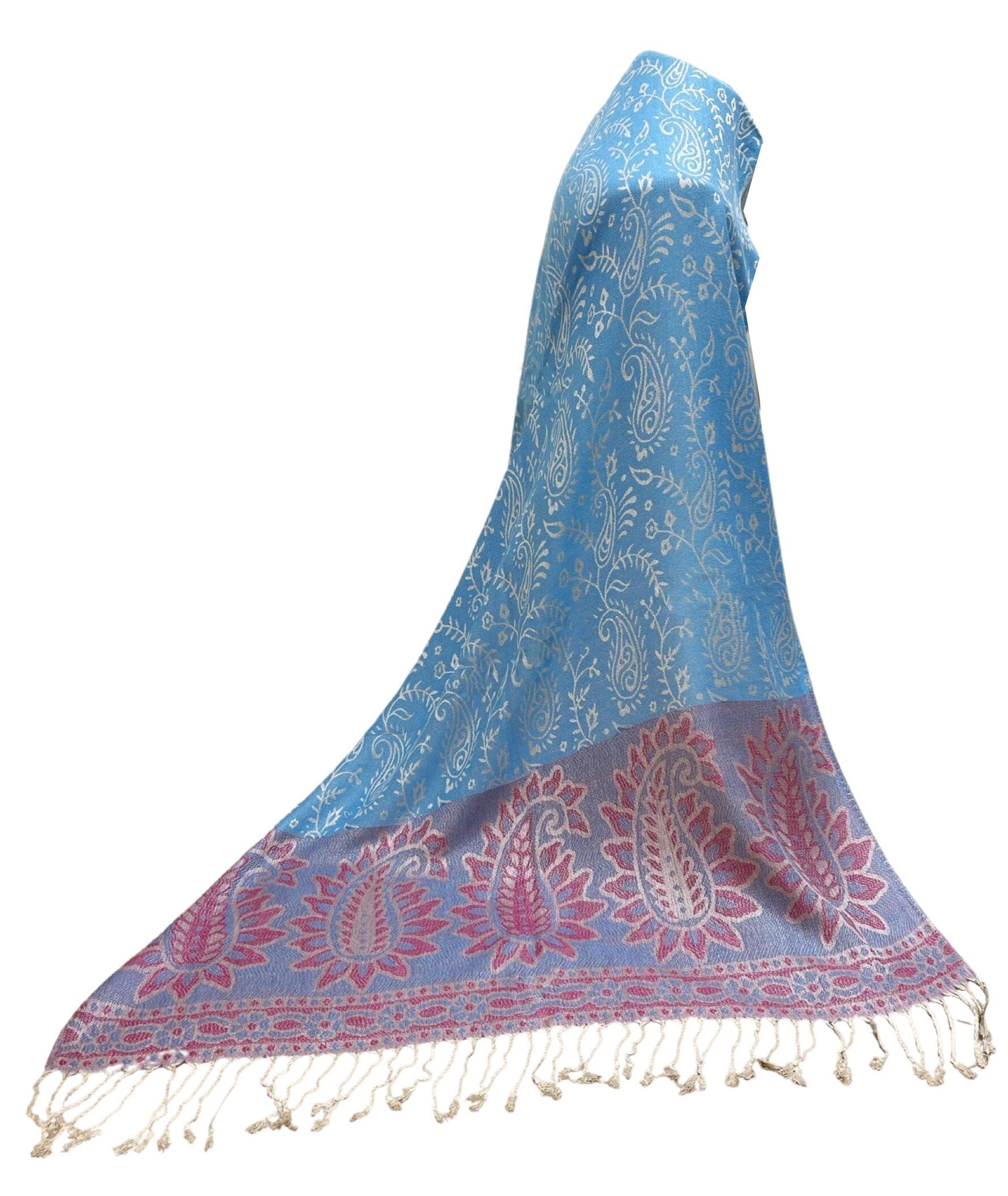 Regal Paisley Elegance Luxurious Pashmina Feel Shawl for Timeless Style & Cozy Warmth For Ladies