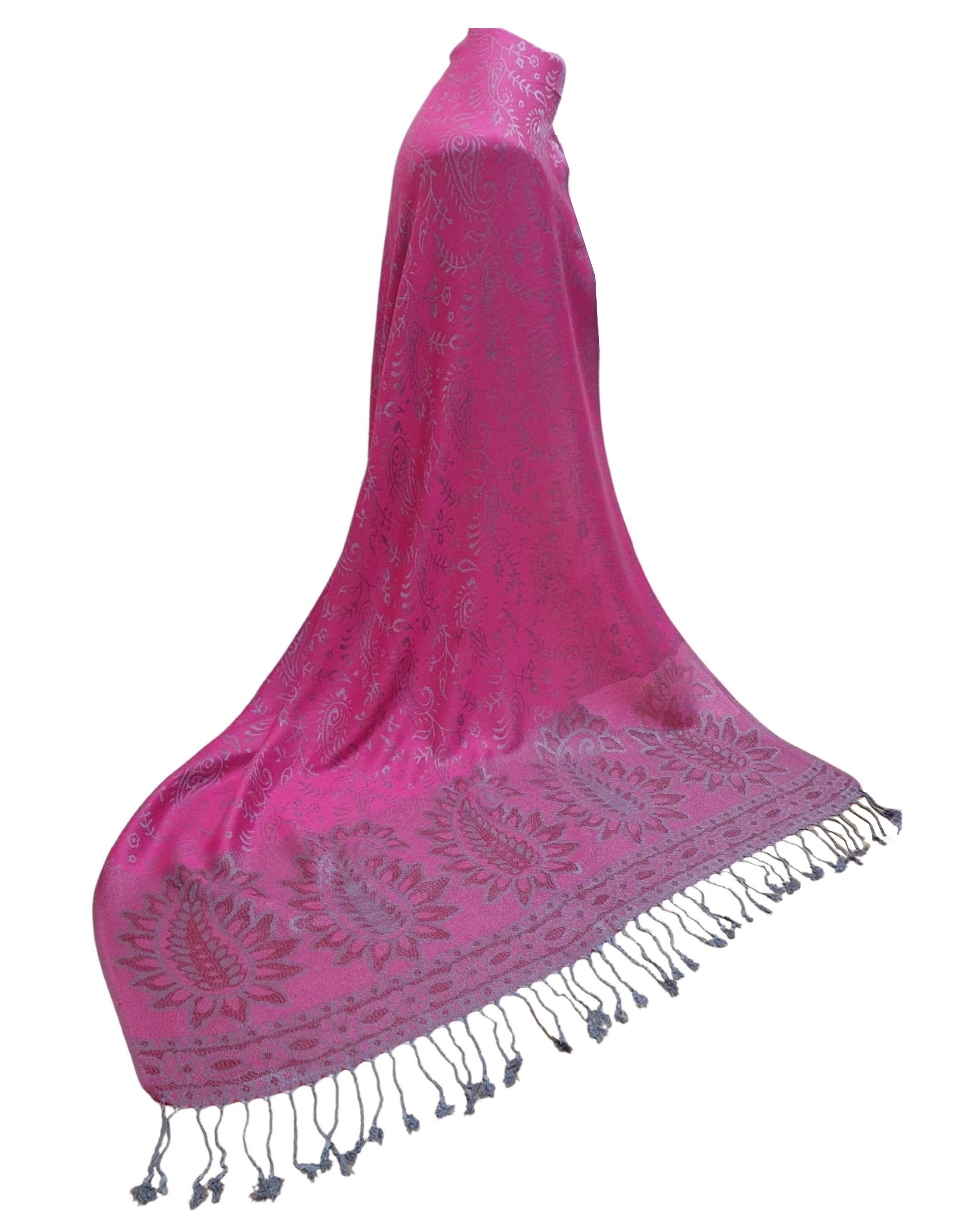 Regal Paisley Elegance Luxurious Pashmina Feel Shawl for Timeless Style & Cozy Warmth For Ladies