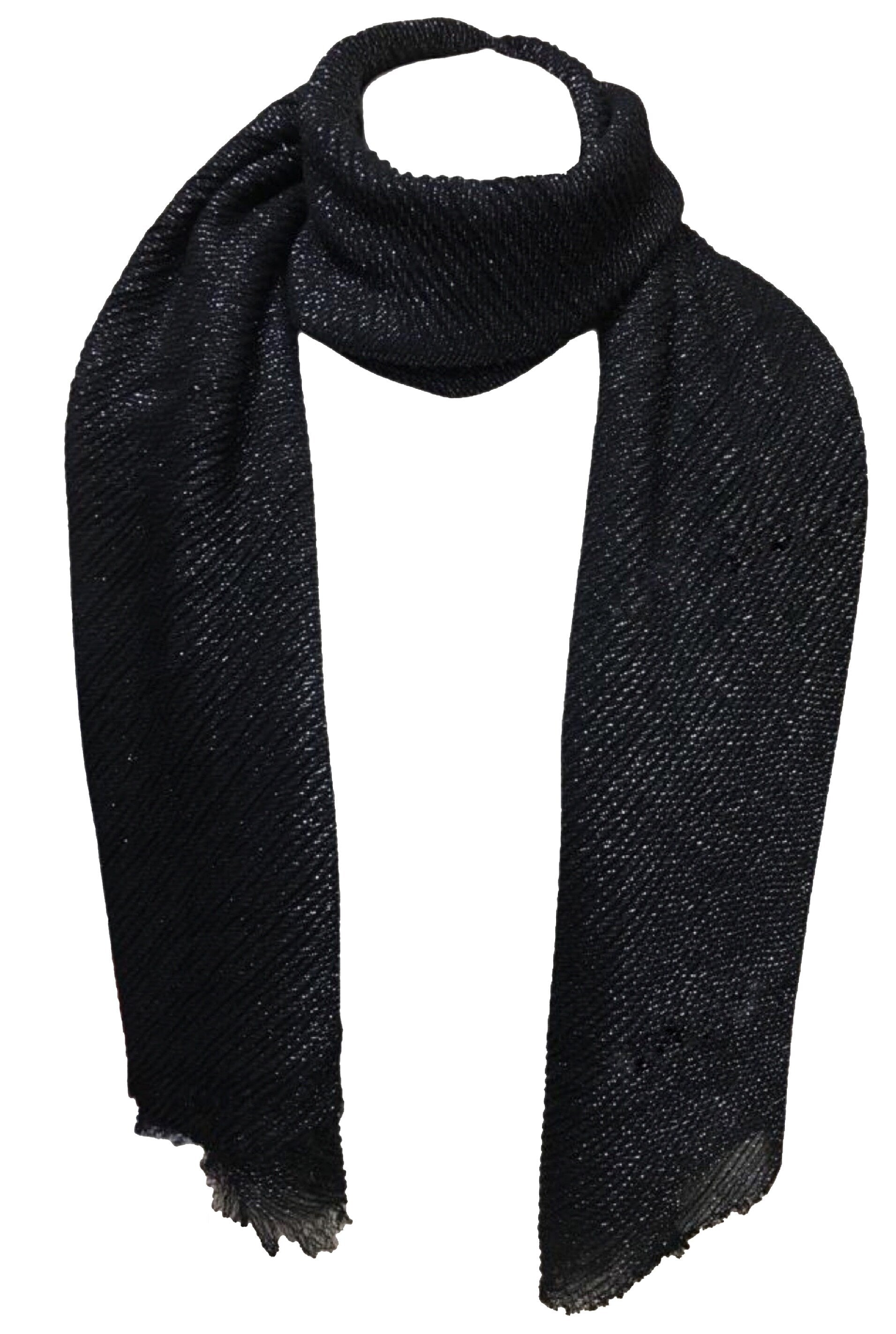 Shiny Shimmer Glitter Sparkly Plain Colour Scarf Long Crinkle Hijab Shawl Head Wraps
