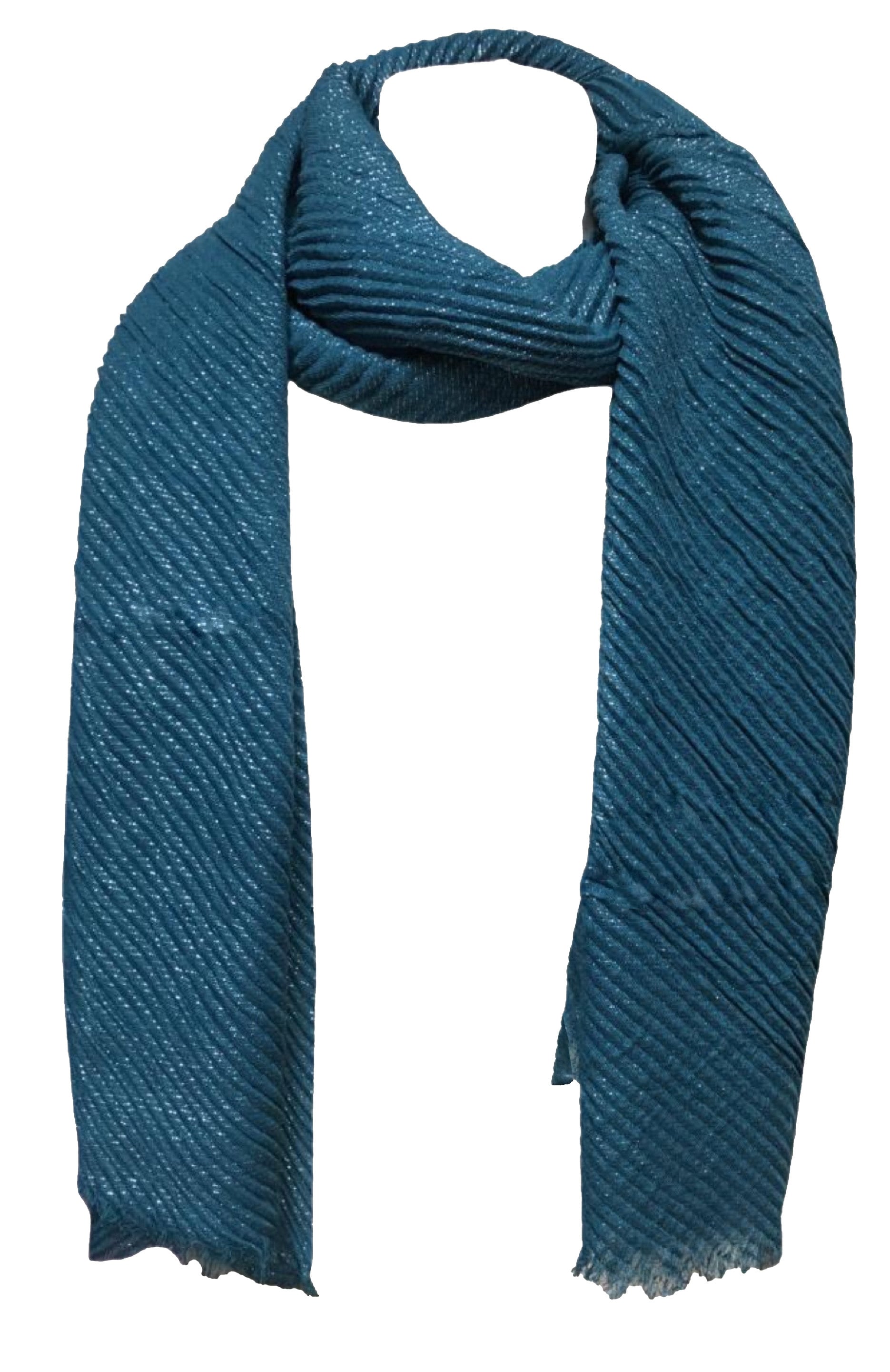 Shiny Shimmer Glitter Sparkly Plain Colour Scarf Long Crinkle Hijab Shawl Head Wraps