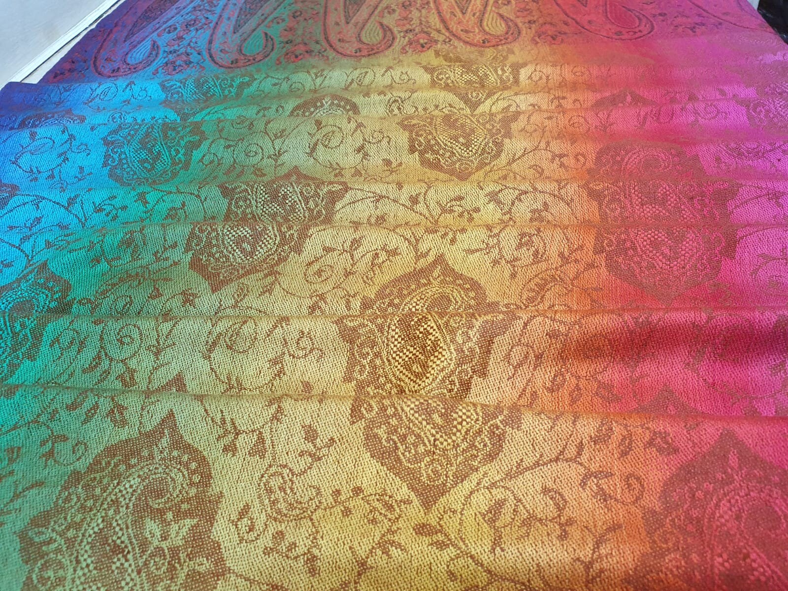 Reversible Multi-colour Pashmina Colourful Scarf Wrap Shawl - Stylish, Soft, and Vibrant Women's Fashion Accessory Flower colour Rust Brown